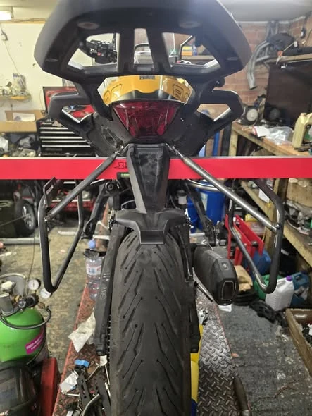 Rear motorcycle frame work in progress